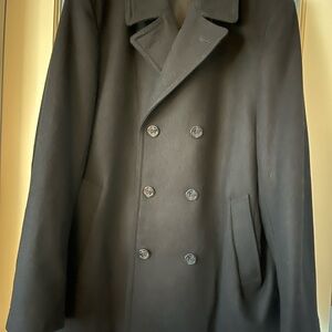 Ralph Lauren Men's Navy Double-Breasted Pea Coat